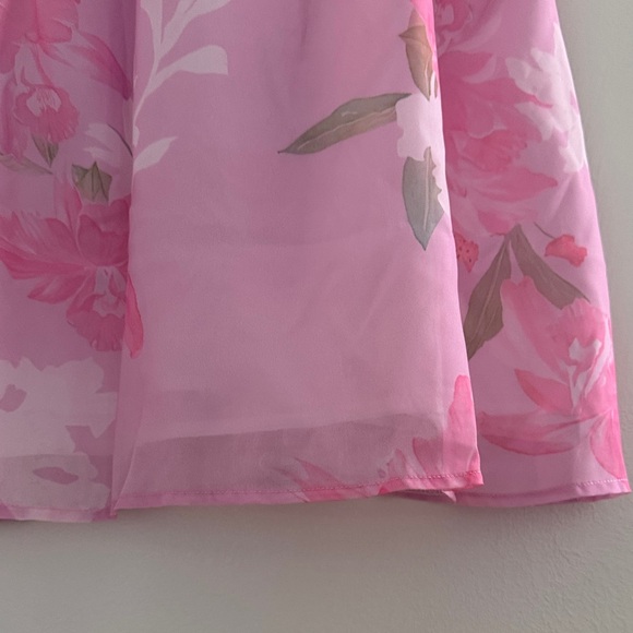 Pink Floral Ruffle Strap Top - Picture 13 of 16